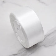 Lana di seta, 40 mm x 22,8 m, lana per decorazione, confezione di regalo, manufatta a mano, decorazione, adatta per matrimonio, fai da te, lana di rosa, lana per torta, fiori, confezione di regalo, bianca.