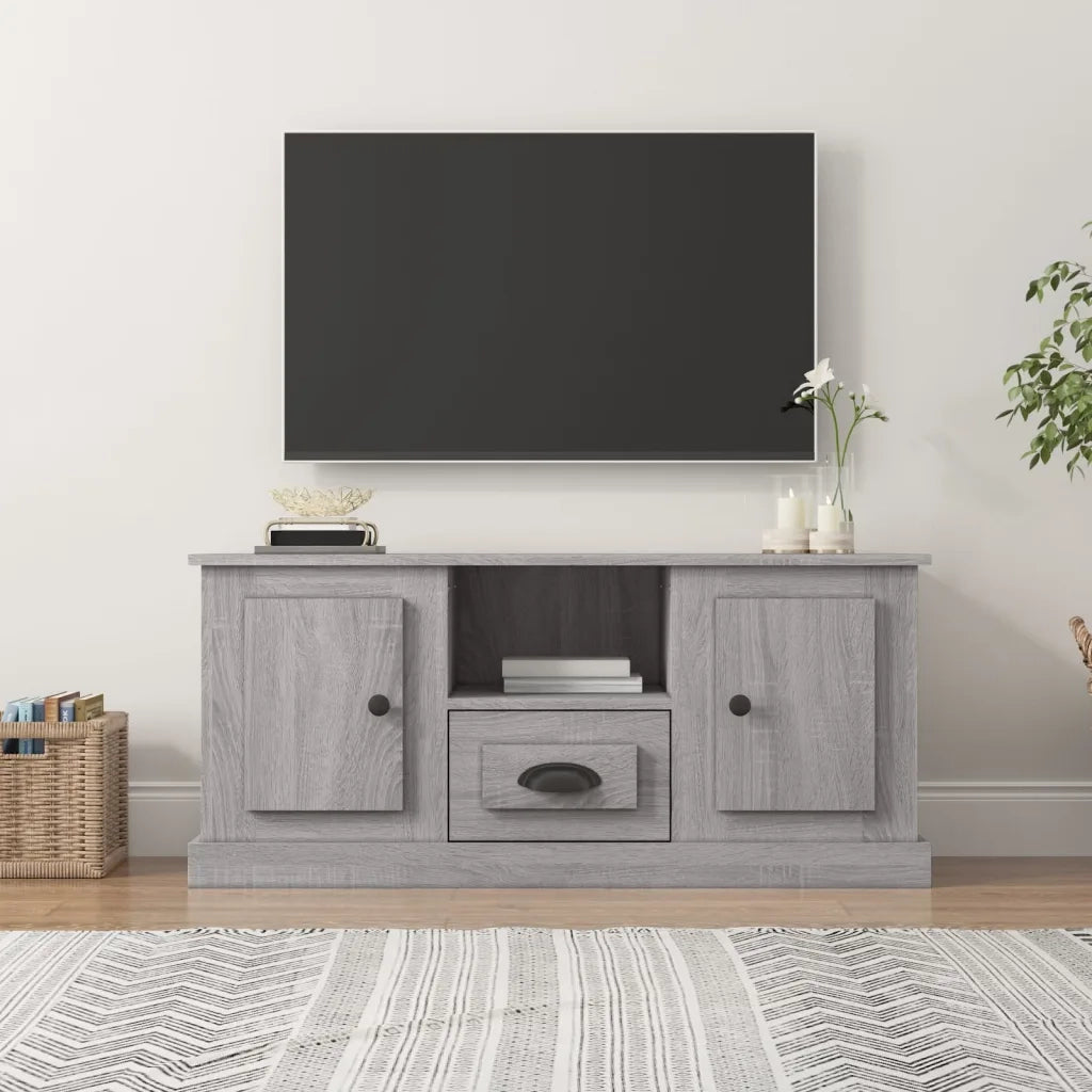 Mobile TV Grigio Sonoma 100x35,5x45 cm in Legno Multistrato 816462