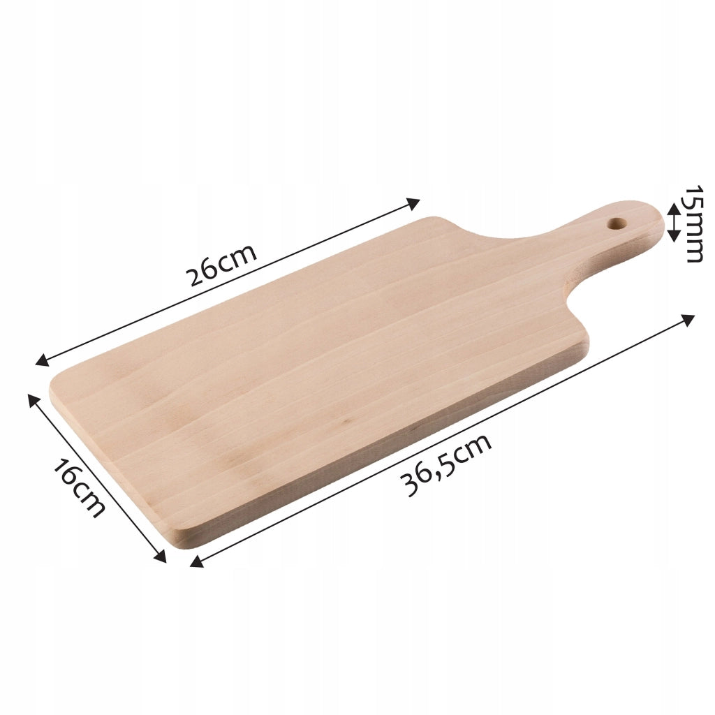 Tagliere da cucina tradizionale in legno KADAX con manico, 26x16 cm, faggio
