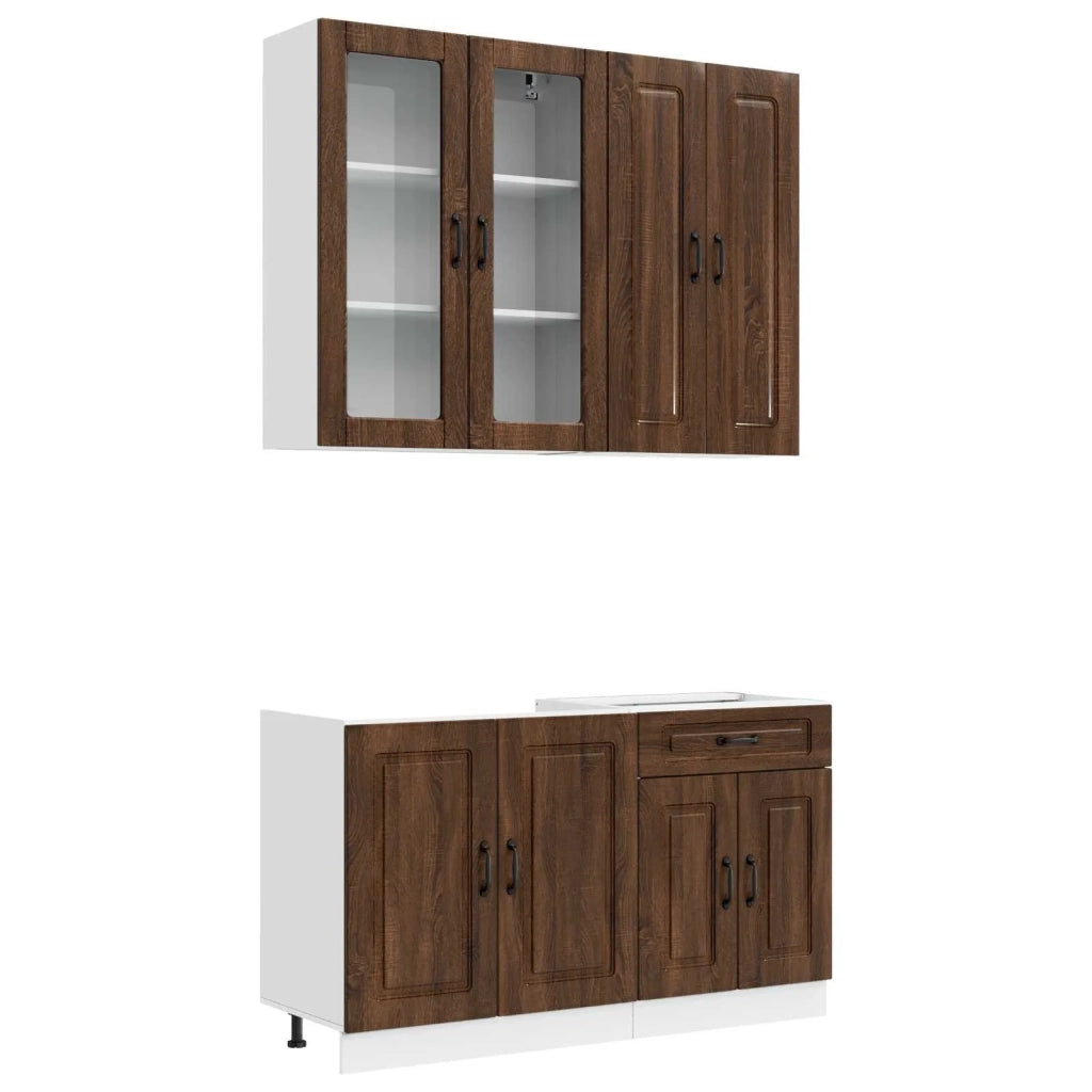 Unità Cucina KALMAR 4 pcs Rovere Marrone Legno ingegnerizzato 3438312