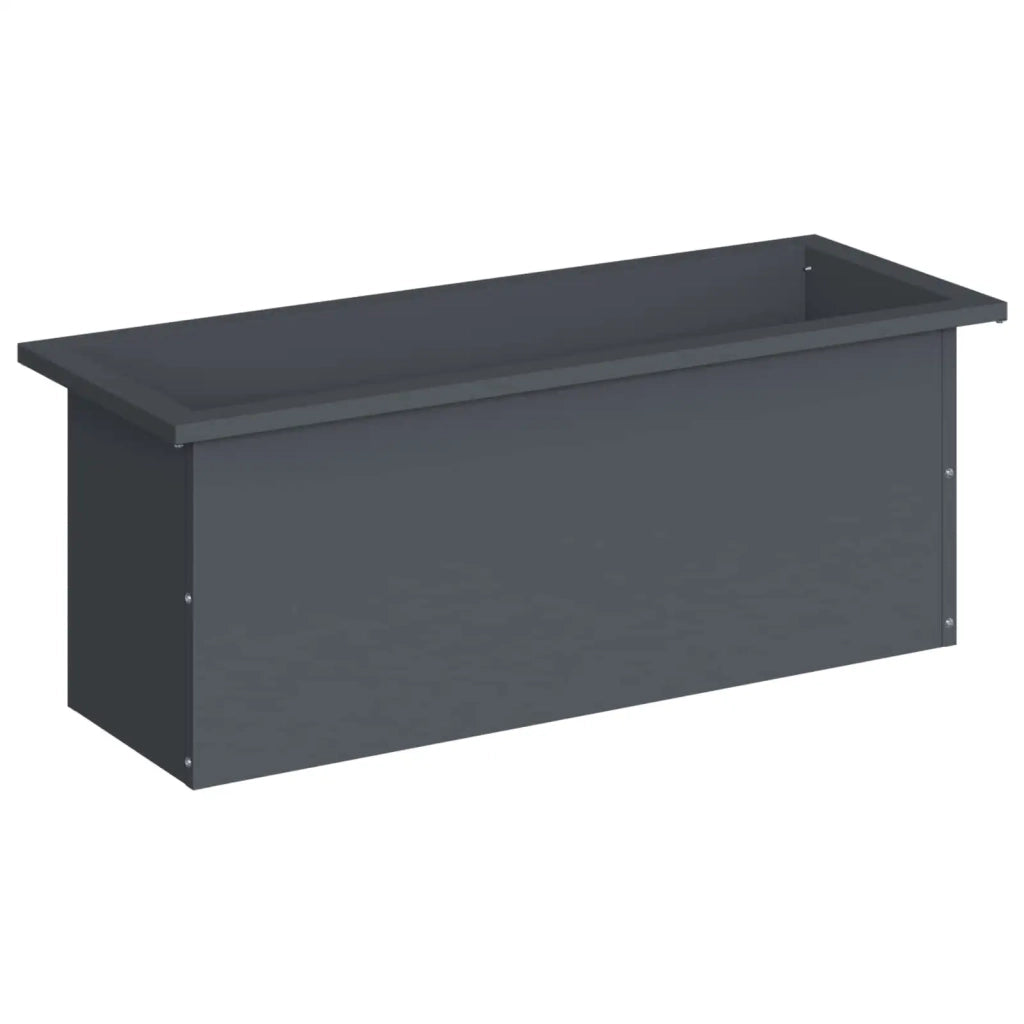 Fioriera da giardino con LED Antracite 30 x 80 x 30 cm Acciaio 8008102