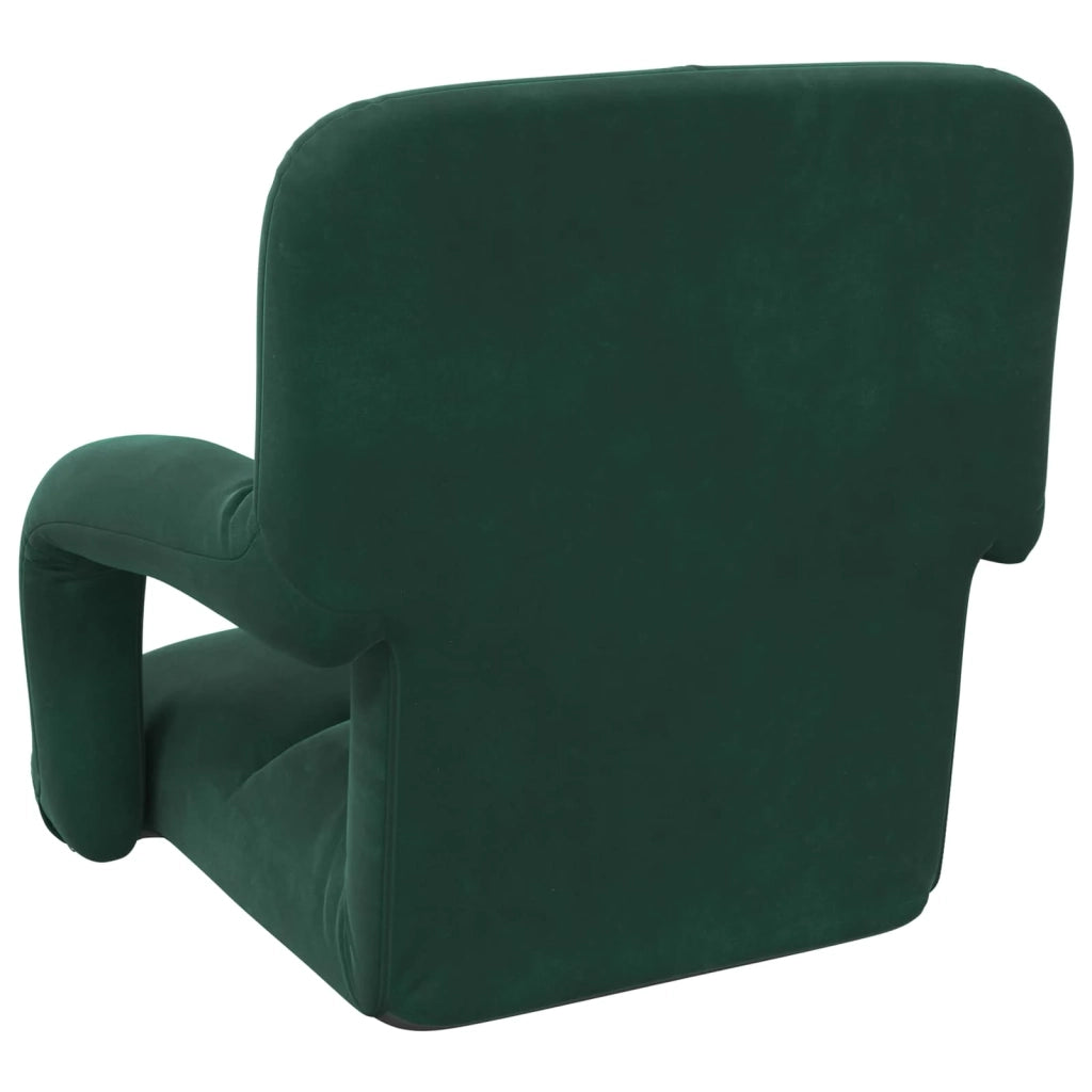 Sedia a pavimento regolabile Verde Scuro Velluto