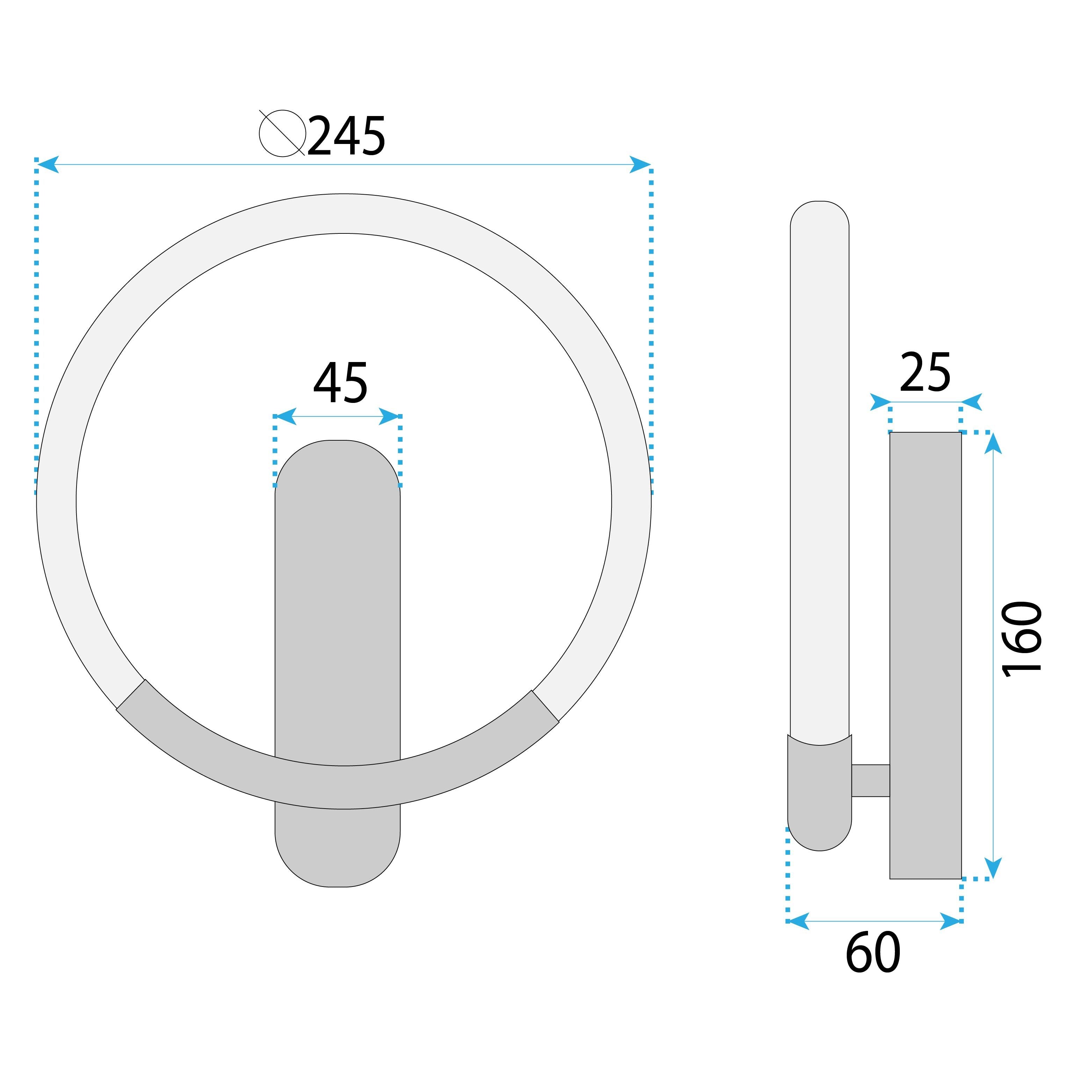 Applique Da Parete Led Lhj068-w C Brush Gold/black