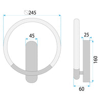 Applique Da Parete Led Lhj068-w C Brush Gold/black