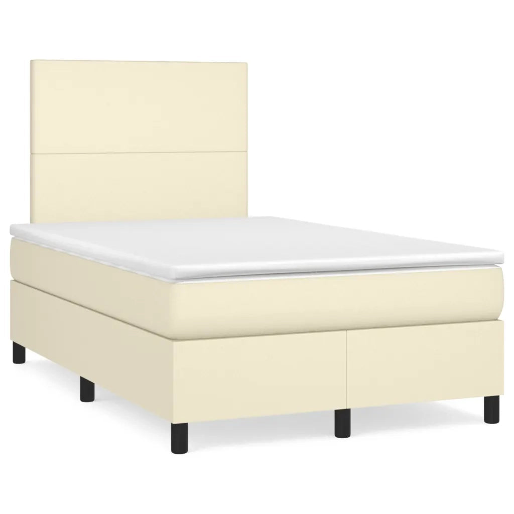 Giroletto a Molle con Materasso Crema 120x200 cm in Similpelle 3142715