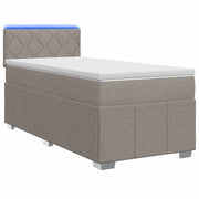 Letto box spring con materasso Tortora 100 x 200 cm Tessuto 3452618