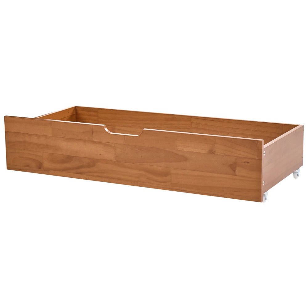 Set di 2 cassetti per letto in legno marrone MDF con ruote