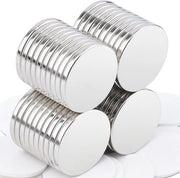Magnetismo Neodymium 40 pezzi 20x2mm potenza - Magnetici forti a forma rotonda per frigorifero, tabella magnetica, lavagna bianca, hobby, ufficio