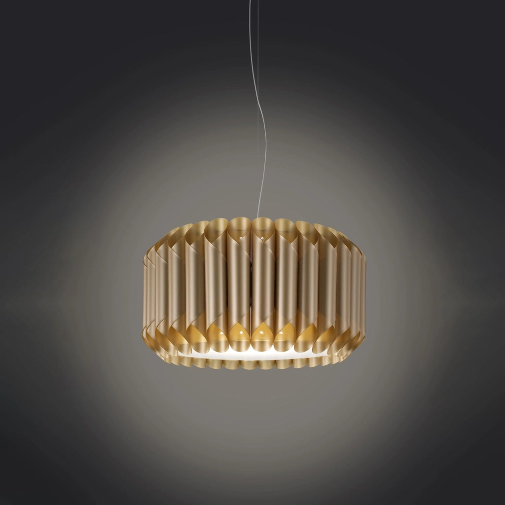 Sospensione Moderna Louise Polilux ® New Gold E Metallo Cromo 1 Luce E27