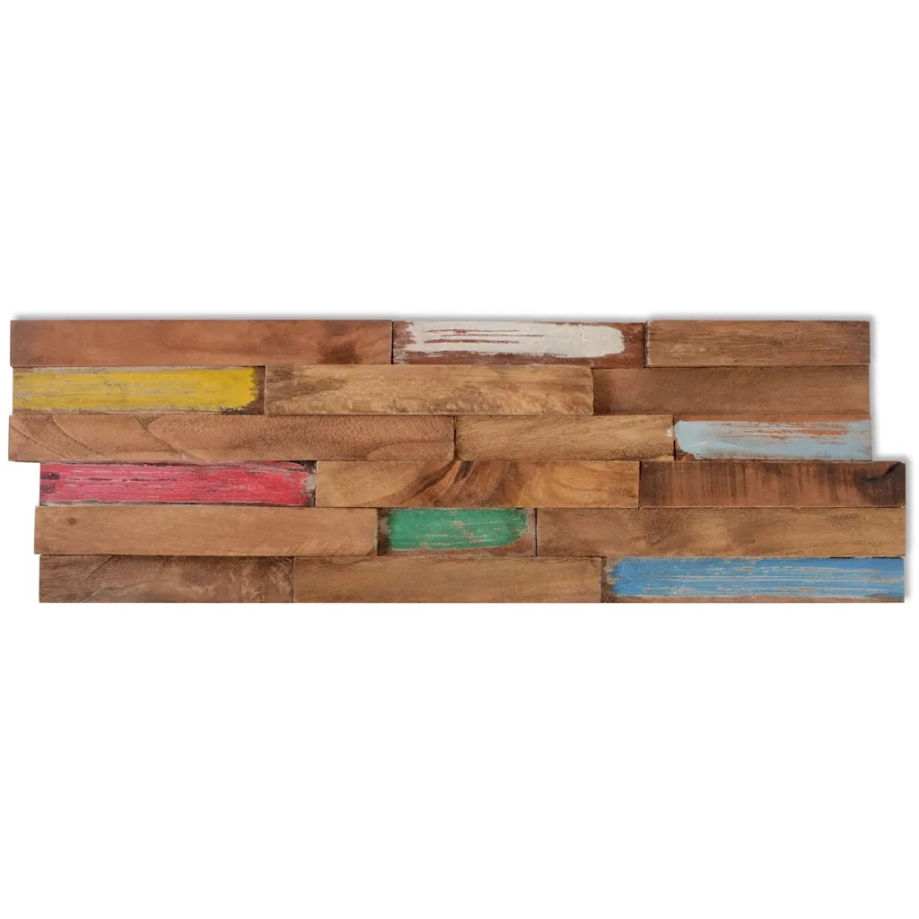 Pannelli per Pareti 10 pz 1,03 m² in Legno Massello di Teak 326169
