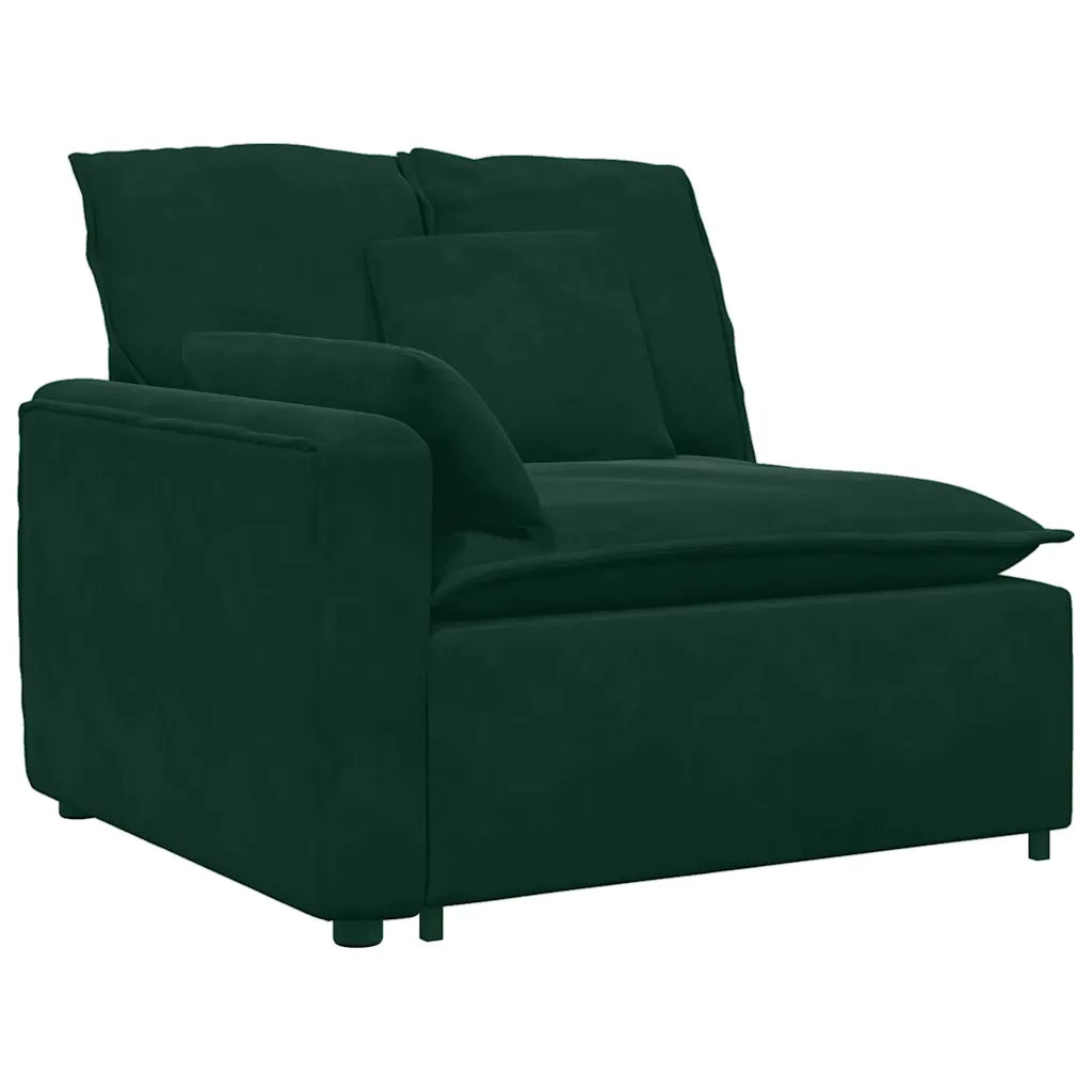Divano Modulare con Cuscini Verde Scuro CFW7096616