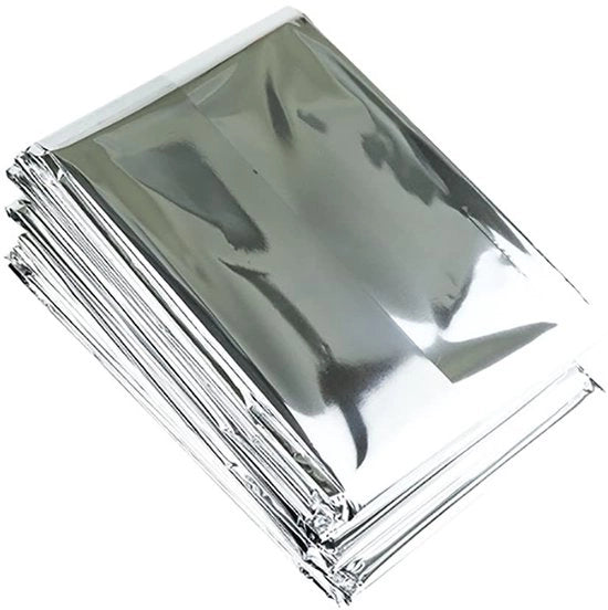 Necessità di Emergenza - Set di 4 - Coperte Termiche - Coperte Isolanti a Membra - Materiale Sostenibile - Conserva il Calore del Corpo - Protezione di Emergenza Compatta - Coperte Termiche