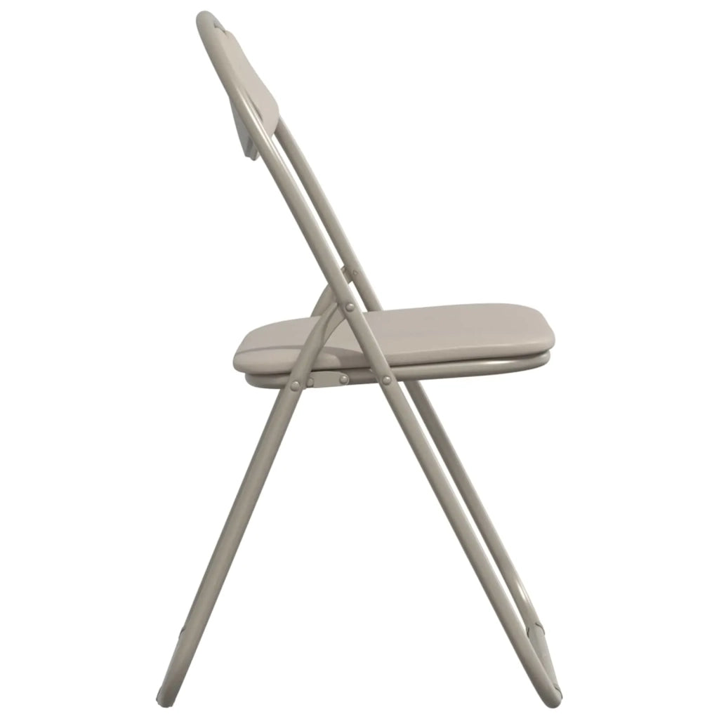 Sedia pieghevole 8 pcs Sabbia 48 x 43,5 x 81 cm Pelle Sintetica 42029066