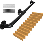 Maniglione di Scale - Parete Anti-Slittamento Indoor/Outdoor per Scale 2m Kit di maniglione migliorato per scale interne ed esterne con accessori