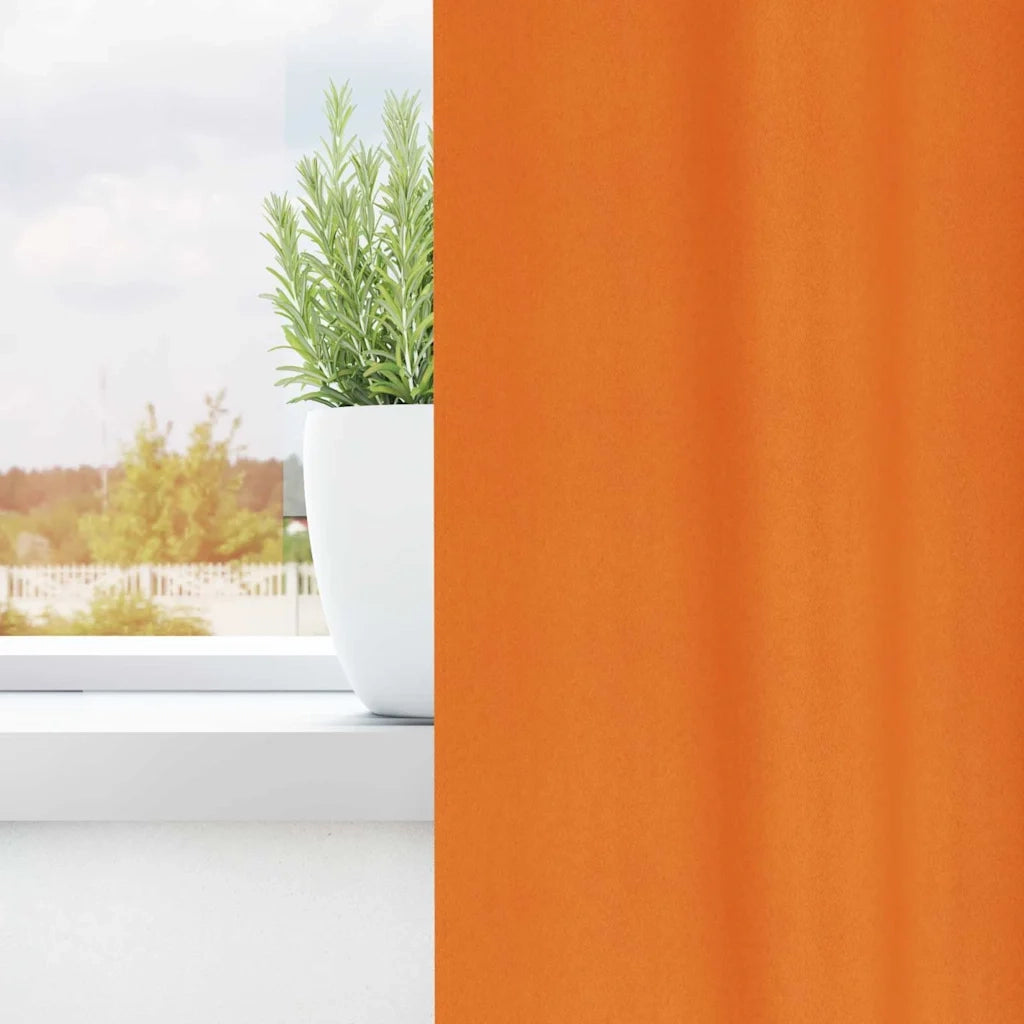 Tende Blackout con Anelli 2 pcs Arancione Vivo 225 x 140 cm 4107510