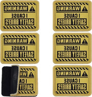 Kit di Pannelli di Avvertimento - Pacchetto da 6 - Chiusura a Gancio e Cinghia - Pannelli di Cintura da Tattica con Motivo di Cintura da Soldato - Pannelli di Cintura per Zaini Tattici con Motivo di Soldato