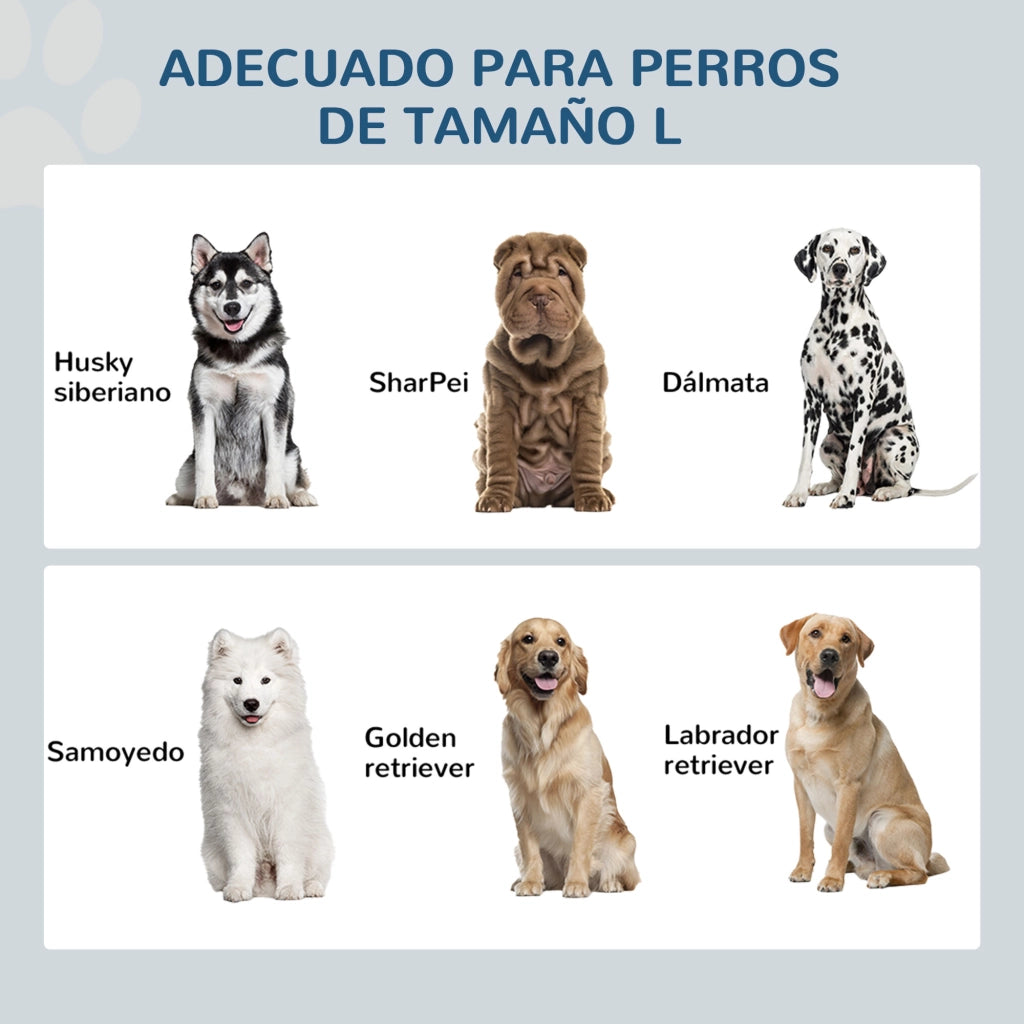 Tavolo per Cani con 2 Ciotole e Cassetto ¨C zephmum ¨C Grigio e Bianco 63x30x36 cm