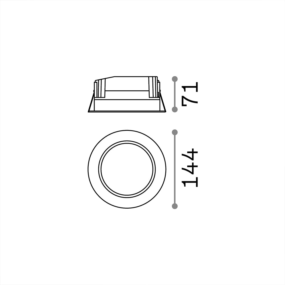 Faretto A Incasso Basic Fi Alluminio Bianco Led 20W 3000K D14,4Cm