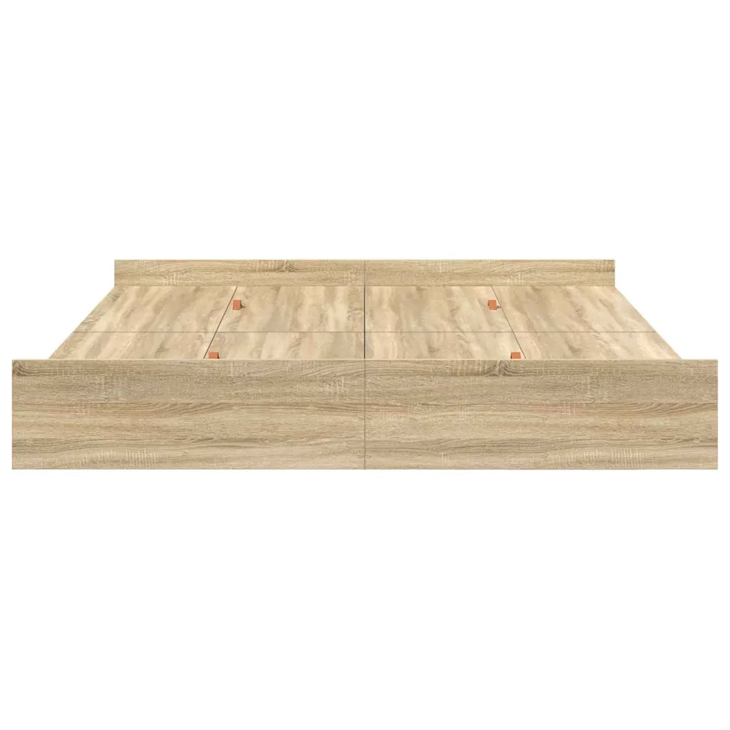 Struttura letto con contenitore Rovere Sonoma 200 x 200 cm 3335263