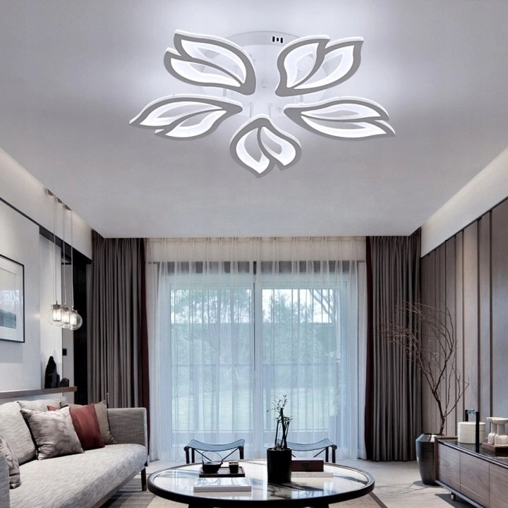 Lampada da soffitto LED 5 luci bianca con telecomando Vargo