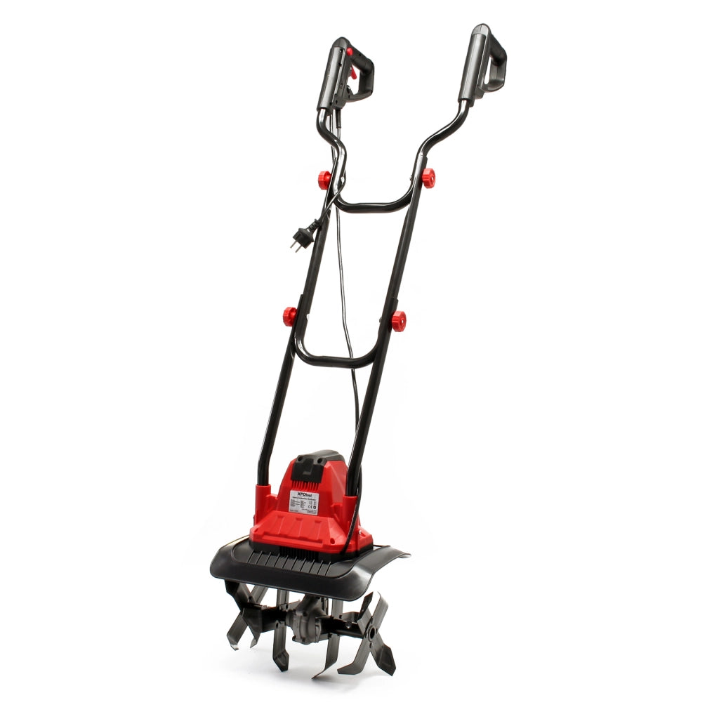 Motozappa elettrica 1050W 380 giri/min, 4 lame, profondità 220mm, Zappatrice elettrica