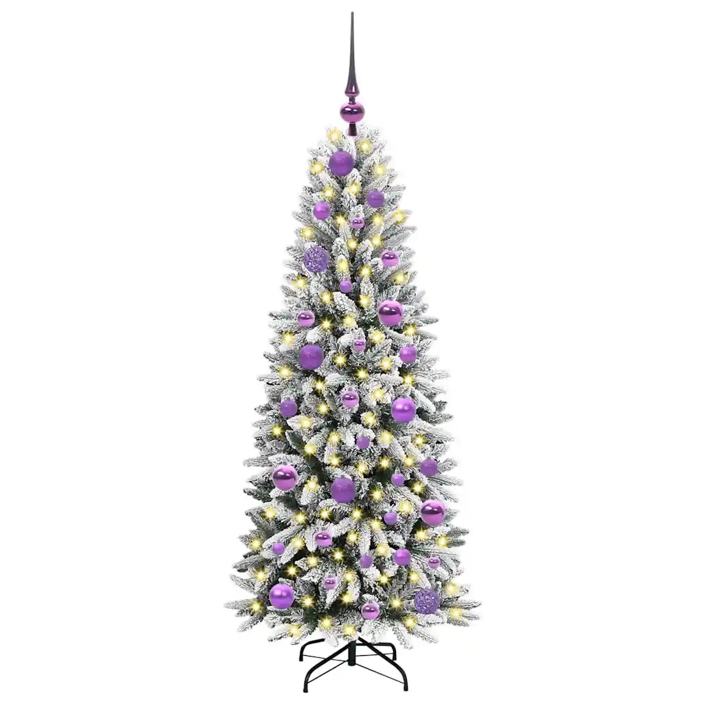 Albero di Natale | Decorazioni natalizie artificiale con 150 LED Bianco 120 cm