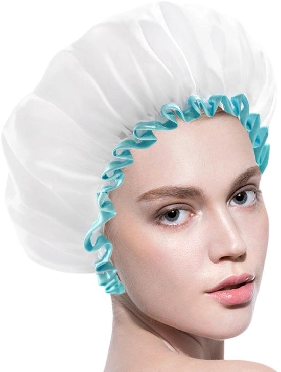 1 x mutande per donna, bagnanti, mutande per donna, mutande impermeabili, capelli da bagno per donna, capelli da bagno opzionabili, capelli da bagno elastici per donna (bianche)