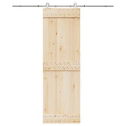Kit Binari Porta Scorrevole 183 cm Acciaio Inossidabile Argento 4009696