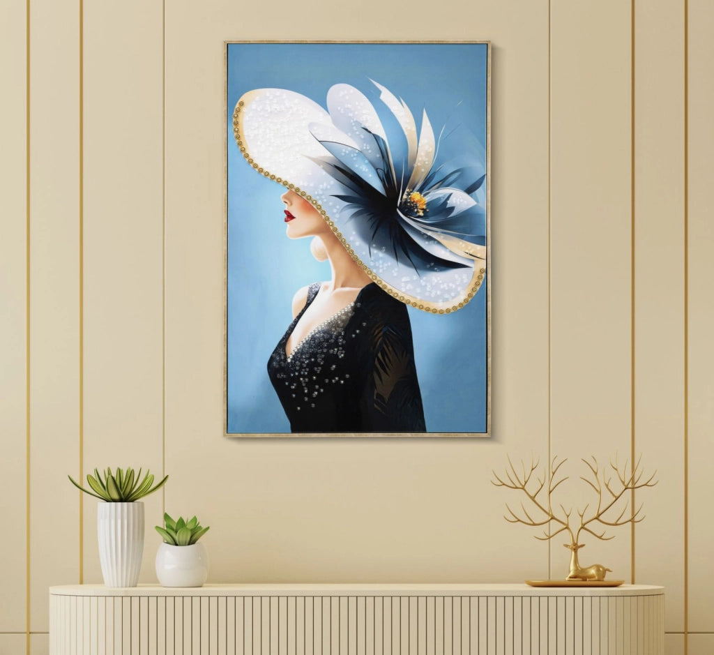 Dipinto su Tela Laccato Dori con Cornice 62x4x92 cm in Pino e Tela e Plastica