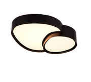 Plafoniera LED a forma organica, metallo, nero, L 44 cm, Rise