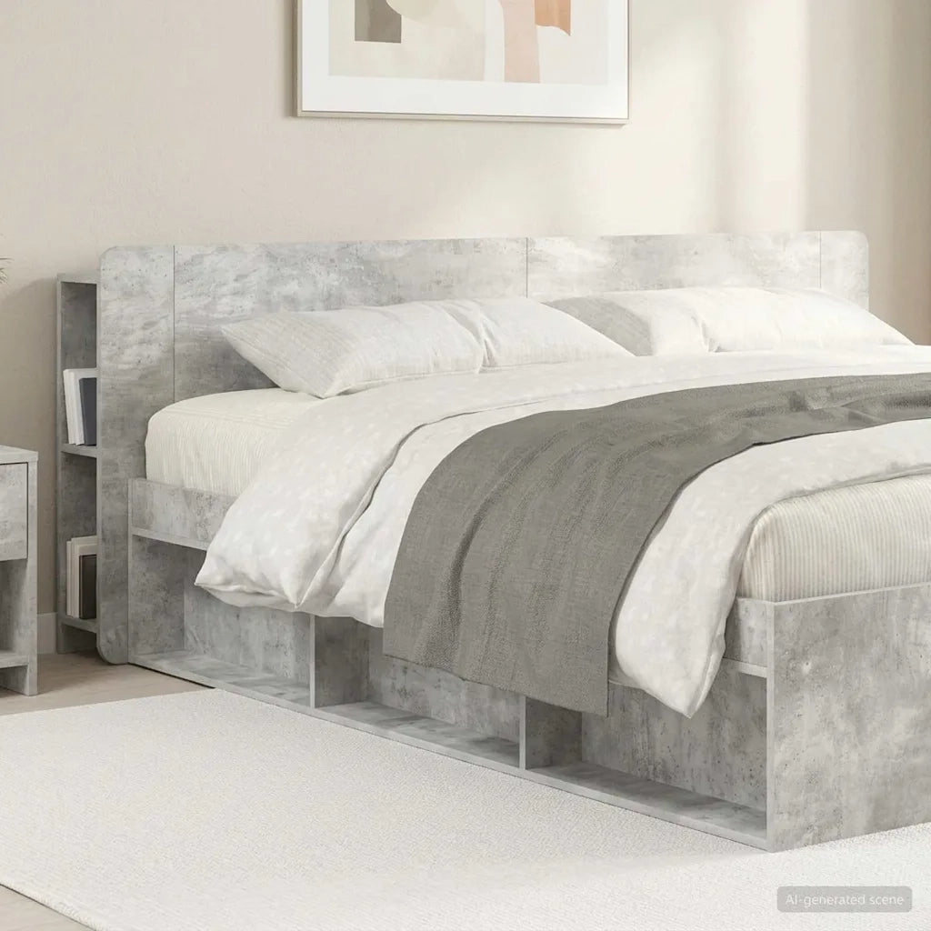 Testata del letto Grigio Cemento Legno ingegnerizzato