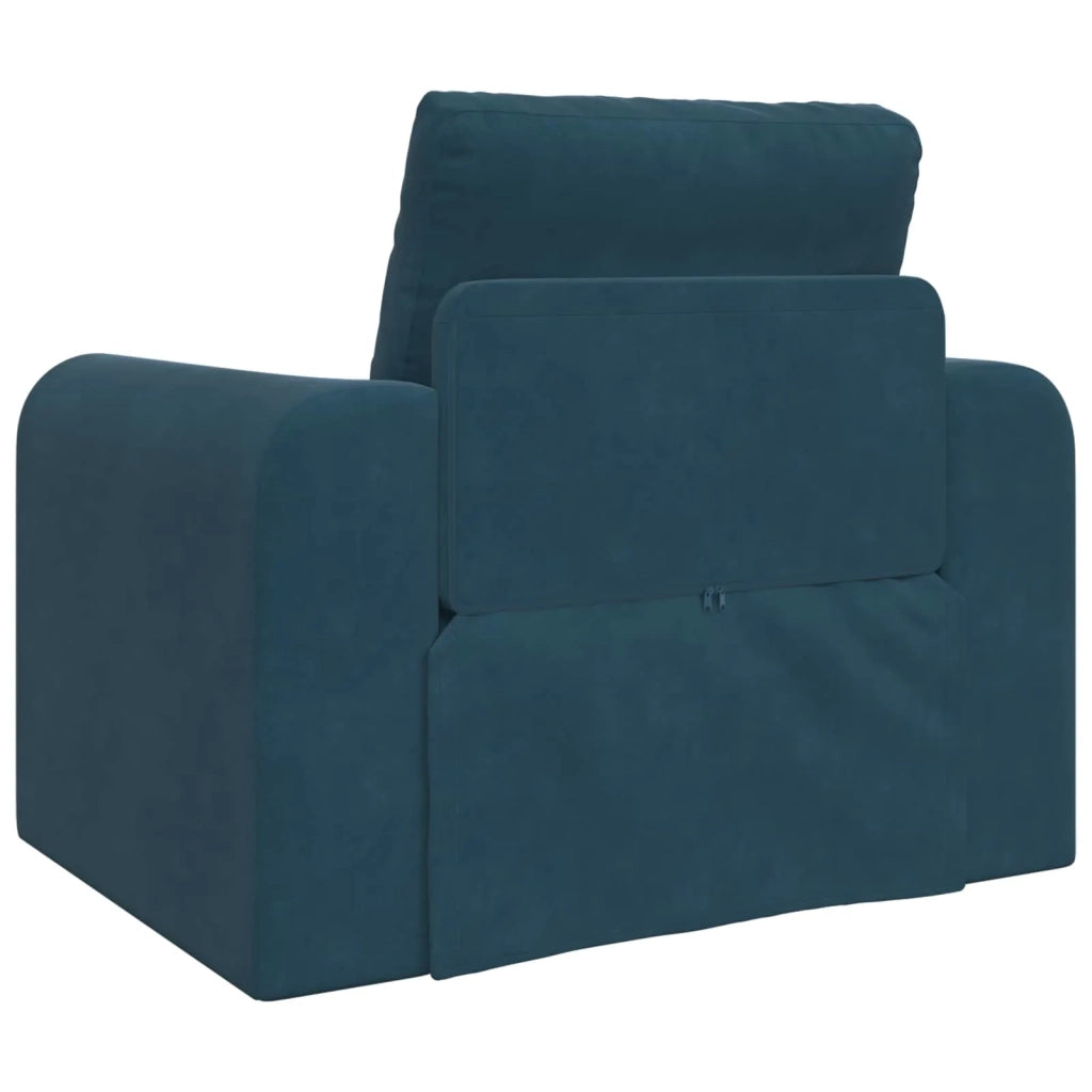 Divano letto | Sof¨¤ letto | Letto singolo Blu 98 x 71 x 83 cm Velluto