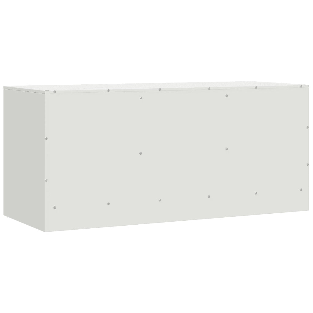 Mobile Porta TV Bianco 99x39x44 cm in Acciaio