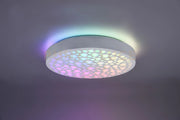 CHIZU PLAFONIERA LED 22W 2500lm, 2700 - 6000K ROTONDA BIANCA EFFETTO CERCHI ANCHE RGB CON TELECOMANDO MULTIFUNZIONE D. 40CM DIMMERABILE
