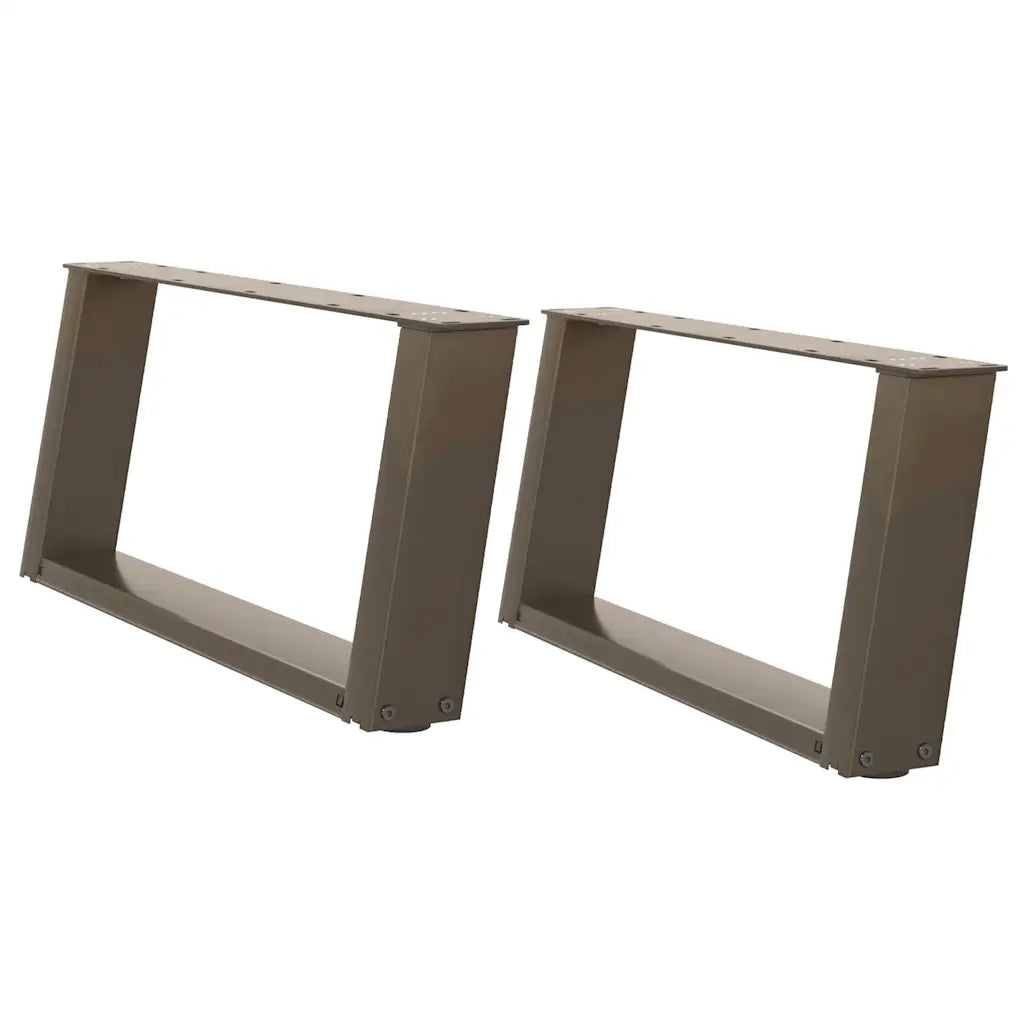 Gambe per Tavolino da Caffè a Forma di U 2 pz Acciaio Naturale 60x(30-31) cm Acciaio 4012751