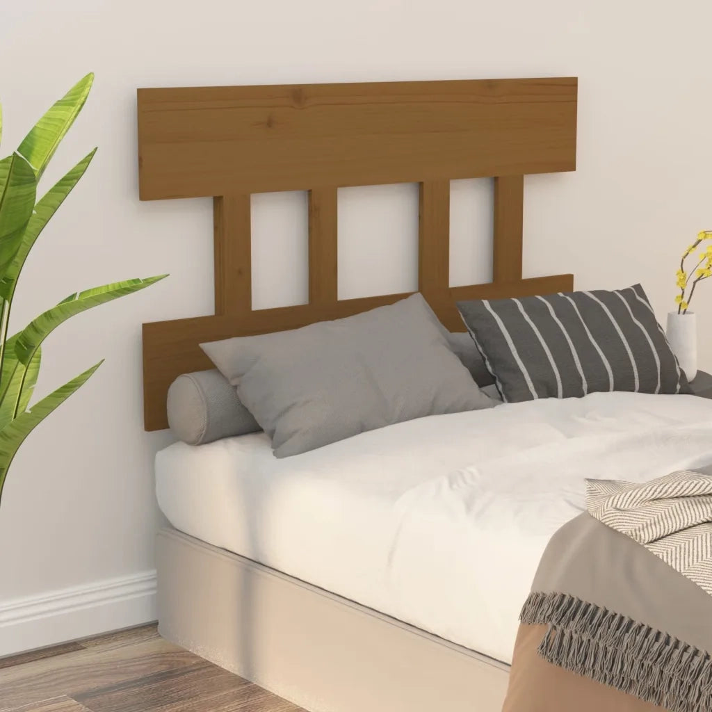 Testiera per Letto ambra 103,5x3x81cm in Legno Massello di Pino 819108