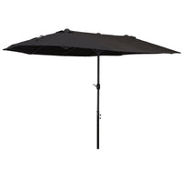 Ombrellone da Giardino Doppio 460x270x240 cm in Acciaio e Poliestere Nero