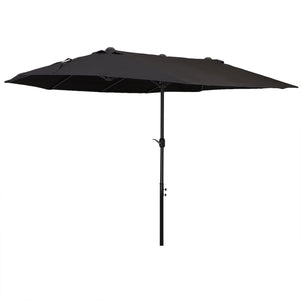 Ombrellone da Giardino Doppio 460x270x240 cm in Acciaio e Poliestere Nero
