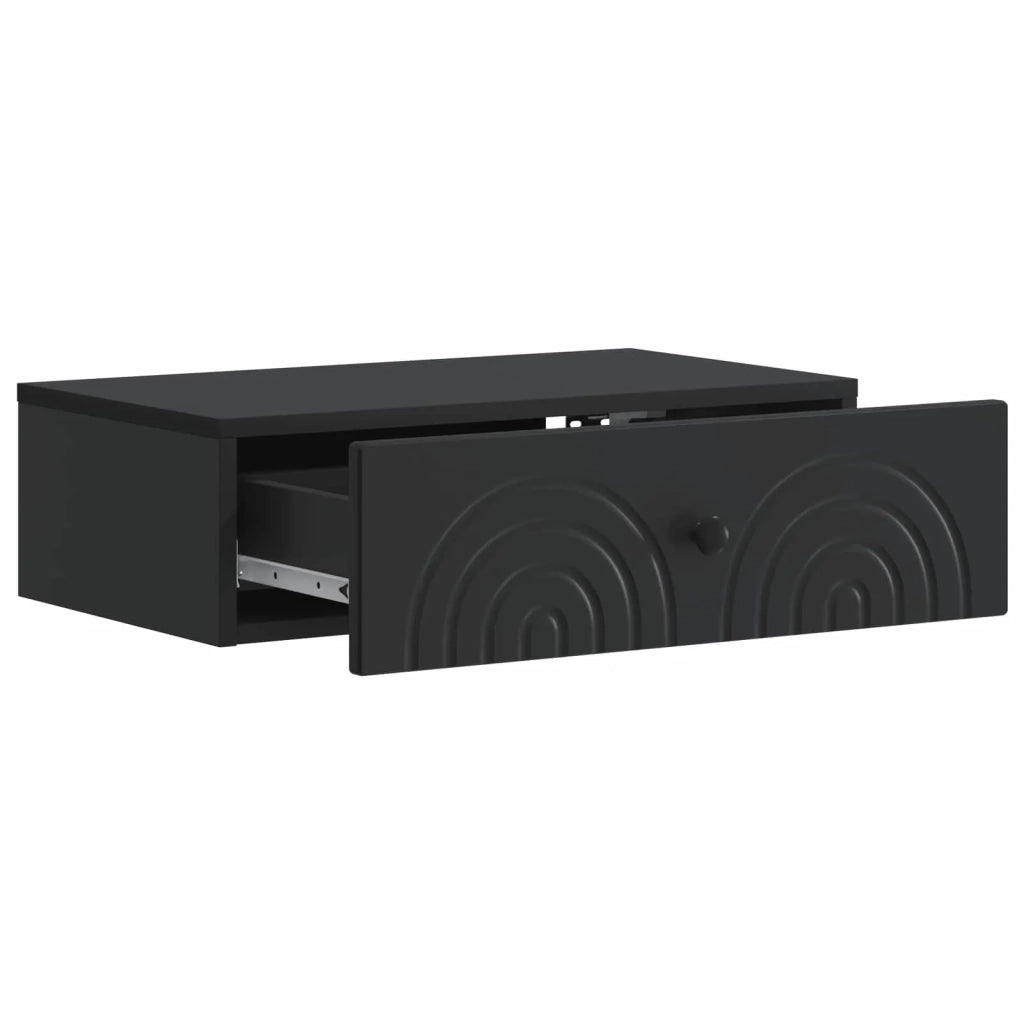 Tavolino da Parete Laterale Nero 59 x 34,5 x 17 cm 898146