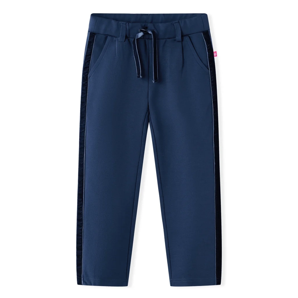 Pantaloni per Bambini con Finiture Nere Blu Marino 128cod mxl 93055