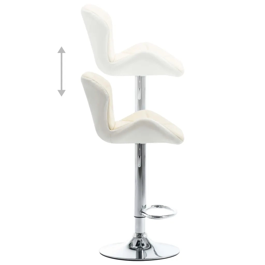 Sgabelli da Bar 2 pz Crema in Similpelle 249682