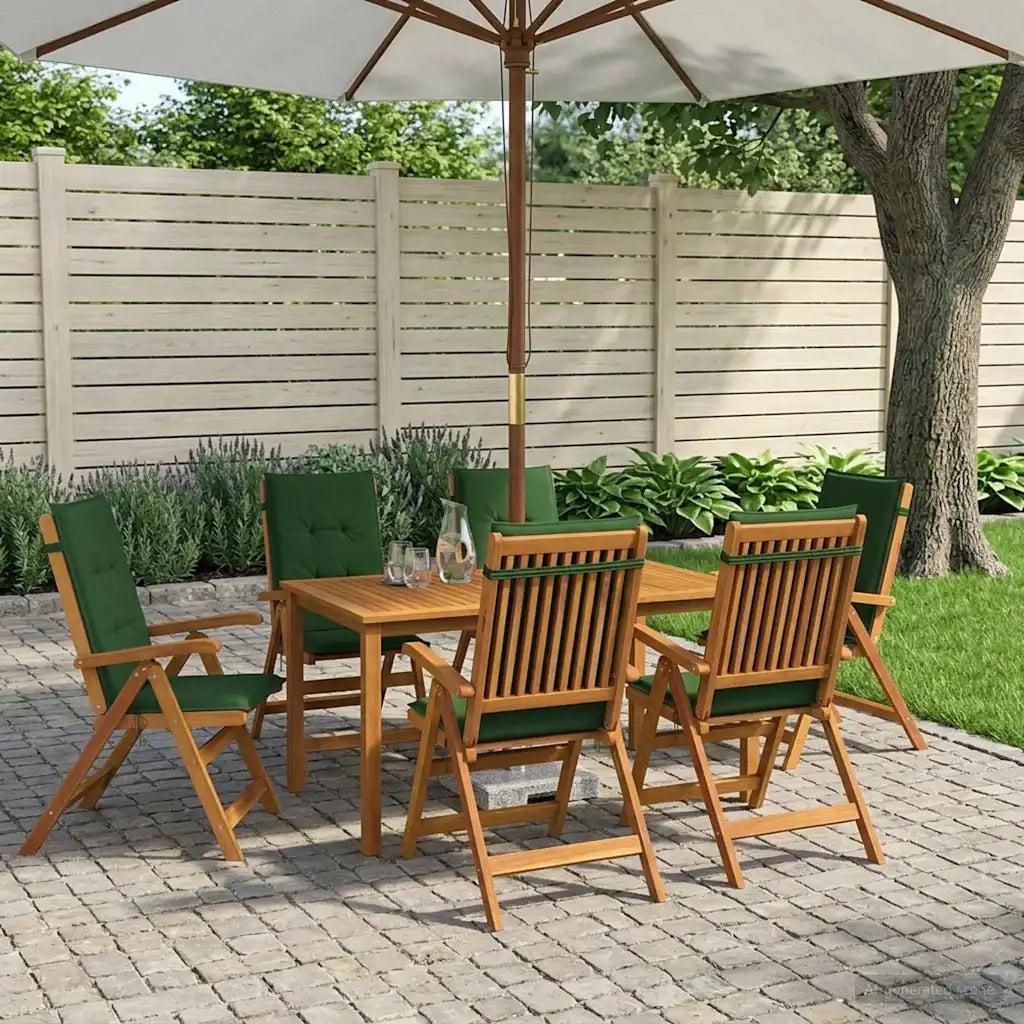 Set da pranzo da giardino 7 pezzi Naturale 3434583
