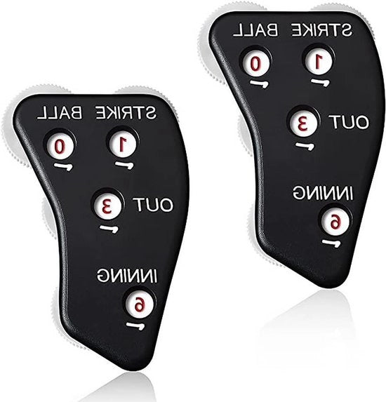 Clicker di Gioco per Coach di Softball - 2 Pezzi con 4 Ruote - Rileva Uscite e Inning Palle - Nero