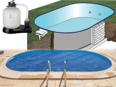 PISCINE INTERRATE OVALI GRE MADAGASCAR KP EOV 7059 - CM.700x320H150