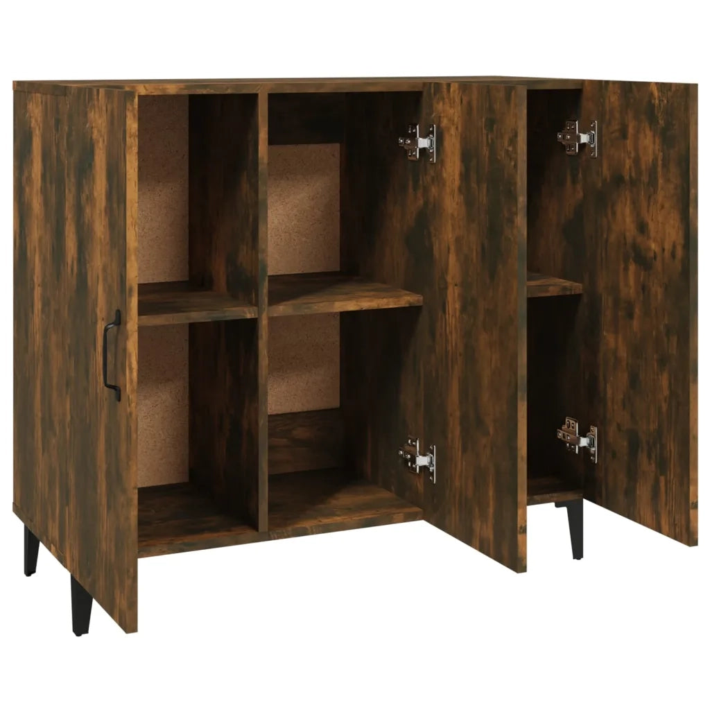 Credenza Rovere Fumo 90x34x80 cm in Legno Multistrato cod mxl 15890