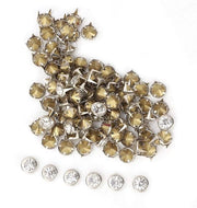 Decorazioni per DIY - 100 pezzi - Studs a forma di testa di chiodo - Ganci in cristallo - 10mm