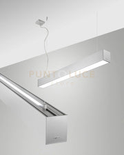 TURNER SOSPENSIONE A DOPPIA EMISSIONE ALLUMINIO 29W+15W 4000K 3570+1440LM OPALE 100CM
