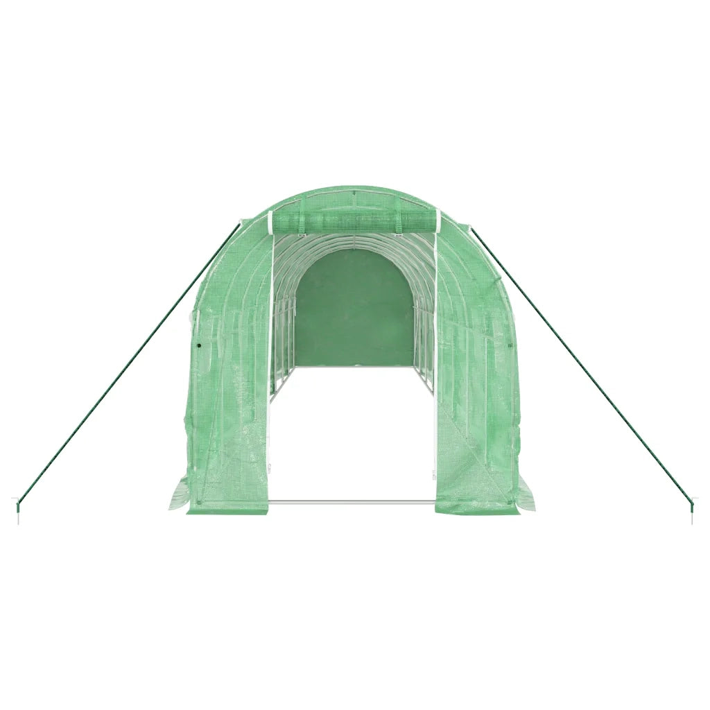 Serra con Telaio in Acciaio Verde 16 m² 8x2x2 m 3188019