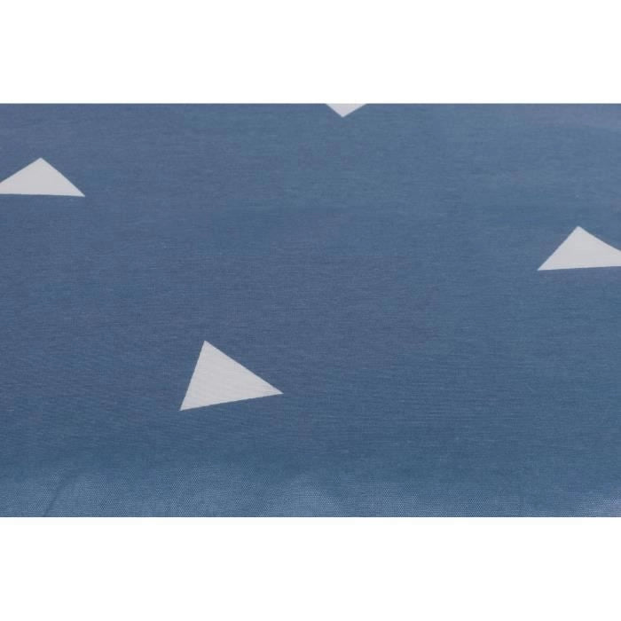 Completo letto - 1 copripiumino 220 x 240 cm + 2 federe 60 x 60 cm - 65% cotone, 35% poliestere - Blu
