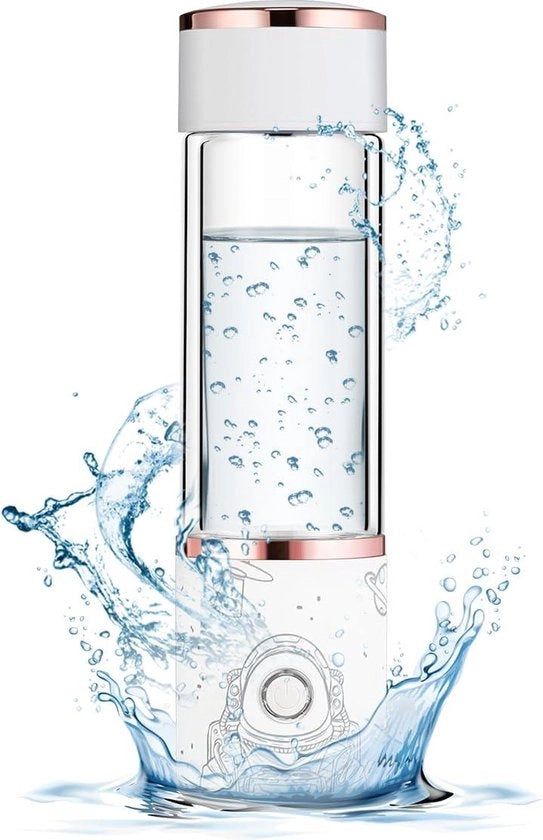 Bottiglia di acqua idrogenata portatile con generatore di acqua idrogenata ricaricabile - tecnologia SPE e PEM - ionizzatore per uso domestico e fitness